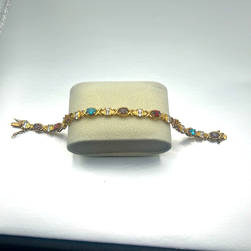 Multi-Color Gold Tone Bracelet